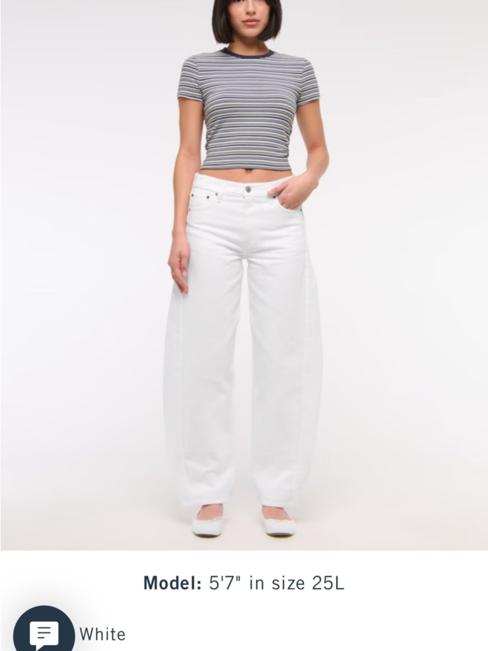 Abercrombie & Fitch White barrel Jean